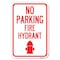 Signmission No Parking Fire Hydrant With Graphic Heavy-Gauge Aluminum Sign, 12" x 18", A-1218-23742 A-1218-23742 - alternate 1
